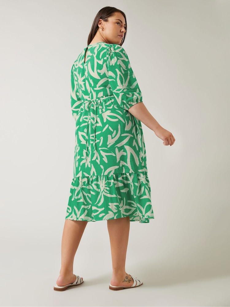 slim fit dress slacks Green Balloon Sleeve Maxi Dress main image 1