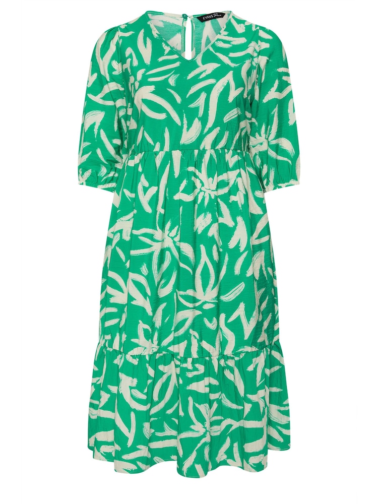 Evans Green Midaxi Balloon Sleeve Dress - Image 5 of 5