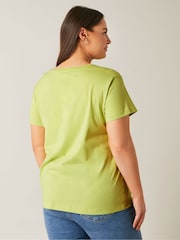 Evans Curve Stud Embellished Pure 100% Cotton T-Shirt - Image 3 of 4