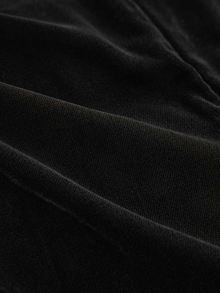 Black Velvet Bow Embellished Bandeau Corset Top - Image 7 of 7