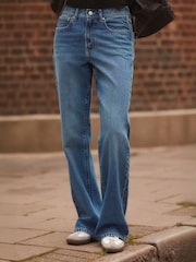 Blue Relaxed Bootcut 100% Cotton Jeans - Image 3 of 8