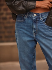 Blue Relaxed Bootcut 100% Cotton Jeans - Image 4 of 8