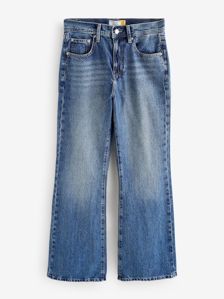 Bleu - Jean bootcut décontracté 100% coton - Image 6 of 8
