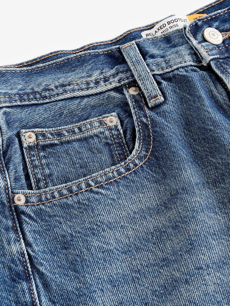 Bleu - Jean bootcut décontracté 100% coton - Image 7 of 8