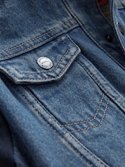 Navy 100% Cotton Denim Hooded Jacket (3mths-10yrs) - Image 7 of 9