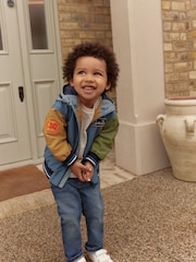 Navy Hooded Bomber Jacket (3mths-7yrs) - Image 2 of 4