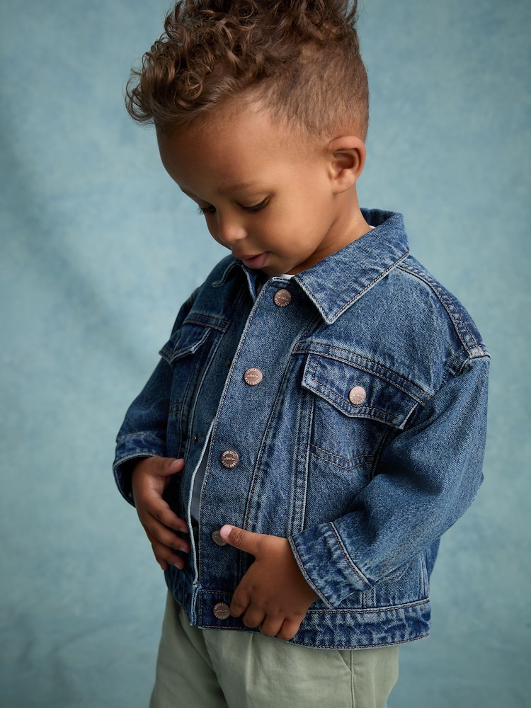 Blue 100% Cotton Denim Jacket (3mths-10yrs) - Image 1 of 1