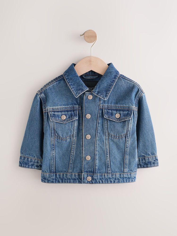 Blue 100% Cotton Denim Jacket (3mths-10yrs) - Image 5 of 8