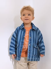 Blue Stripe 100% Cotton Denim Jacket (3mths-10yrs) - Image 1 of 1