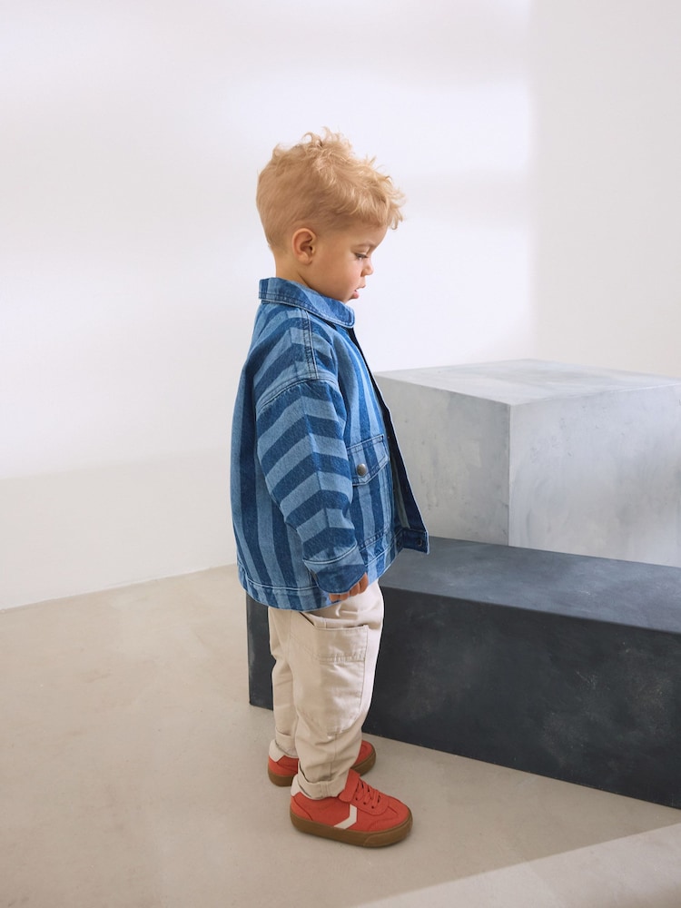 Blue Stripe 100% Cotton Denim Jacket (3mths-10yrs) - Image 2 of 8