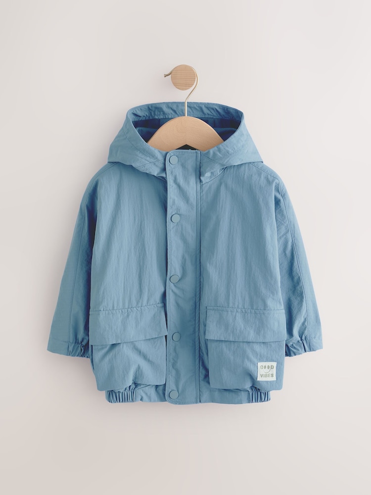Light Blue Shower Resistant Anorak Jacket (3mths-7yrs) - Image 6 of 11