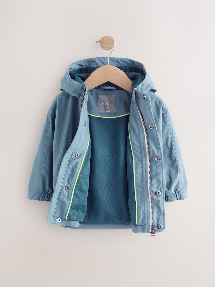 Light Blue Shower Resistant Anorak Jacket (3mths-7yrs) - Image 7 of 11