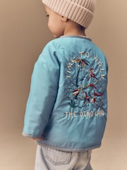 Light Blue Shower Resistant Embroidered Jacket (3mths-7yrs) - Image 1 of 16
