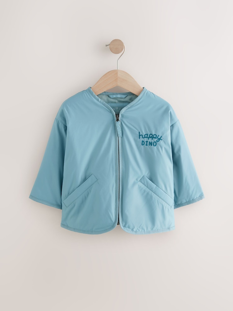 Light Blue Shower Resistant Embroidered Jacket (3mths-7yrs) - Image 10 of 16