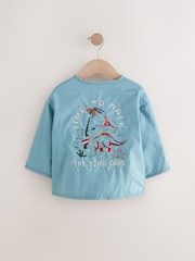 Light Blue Shower Resistant Embroidered Jacket (3mths-7yrs) - Image 11 of 16