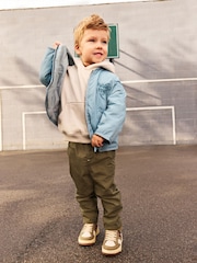Light Blue Shower Resistant Embroidered Jacket (3mths-7yrs) - Image 6 of 16