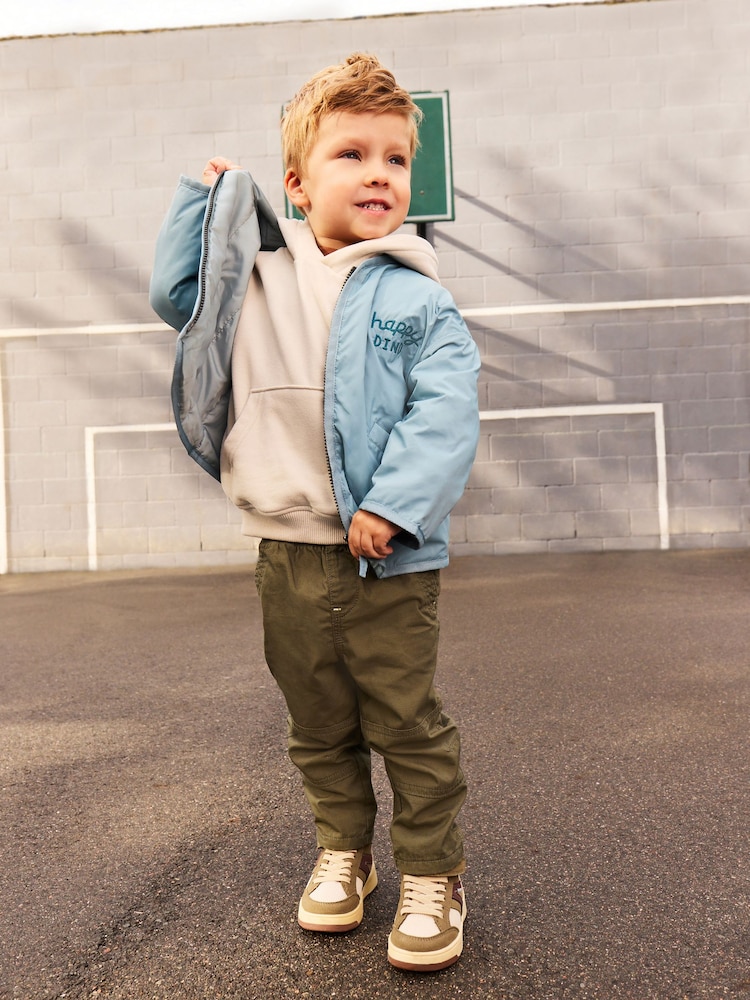 Light Blue Shower Resistant Embroidered Jacket (3mths-7yrs) - Image 6 of 16