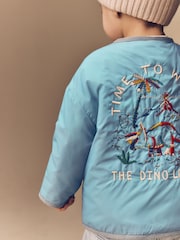 Light Blue Shower Resistant Embroidered Jacket (3mths-7yrs) - Image 8 of 16