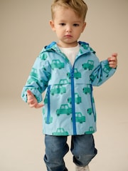 Blue Car Print Waterproof Lightweight Anorak Coat (3mths-7yrs) - Image 1 of 11