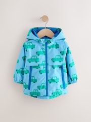 Blue Car Print Waterproof Lightweight Anorak Coat (3mths-7yrs) - Image 6 of 11