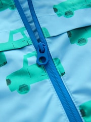 Blue Car Print Waterproof Lightweight Anorak Coat (3mths-7yrs) - Image 9 of 11