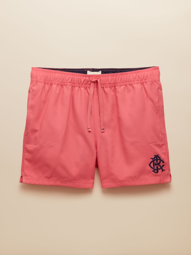 Joules Overton Rose Pink Rugby Style Swim Shorts - Image 6 of 6