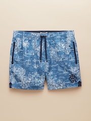 Light Blue Toile de Jouy - шорты в стиле регби Joules Overton - Image 6 of 6