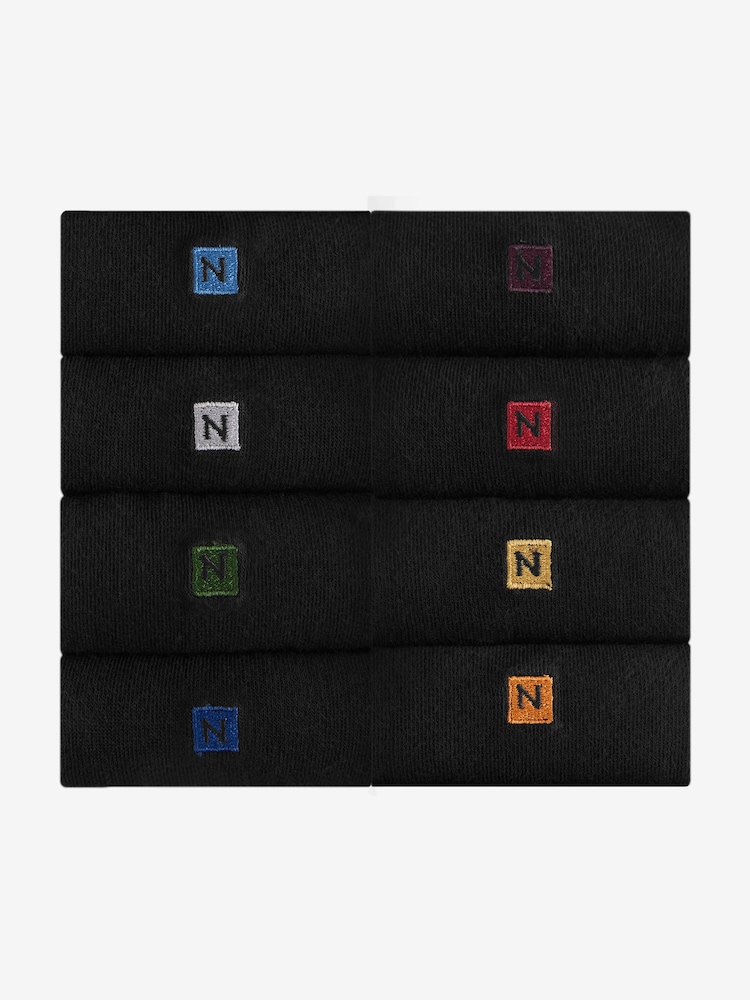Rich Logo Embroidered Lasting Fresh Socks 8 Pack - Image 1 of 11