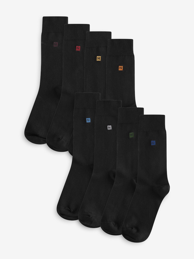 Rich Logo Embroidered Lasting Fresh Socks 8 Pack - Image 2 of 11