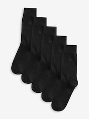 Black Swirl Logo - Chaussettes fraîches brodées durables - Image 2 de 3