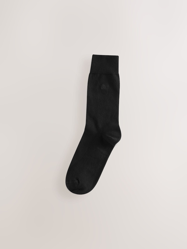 Black Swirl Logo - Chaussettes fraîches brodées durables - Image 2 de 3