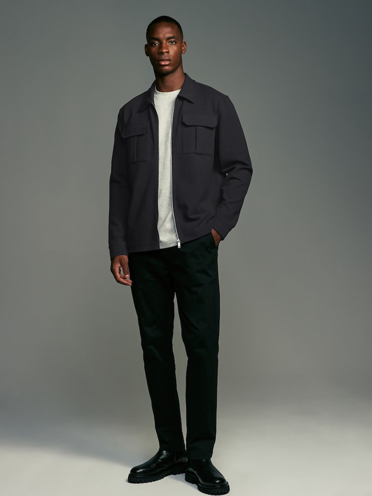 Charcoal Grey Zip-Up Shacket - Image 2 of 7