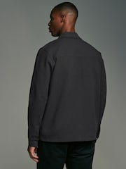 Charcoal Grey Zip-Up Shacket - Image 3 of 7