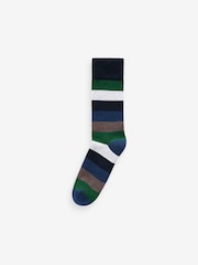 Striped 10 Pack Cushioned Sole Comfort Socks - Image 3 of 8