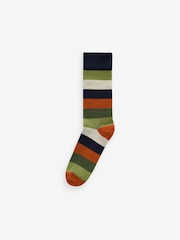 Striped 10 Pack Cushioned Sole Comfort Socks - Image 4 of 8