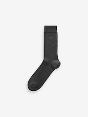 Grey Marl 5 Pack Embroidered Lasting Fresh Socks - Image 5 of 6