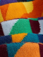Rouge vif/Vert Geo - Lot de 5 paires de chaussettes à motifs - Image 7 de 8
