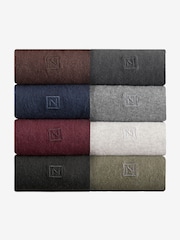Core Grey/Green/Red 8 Pack Embroidered Lasting Fresh Socks - Image 2 of 10