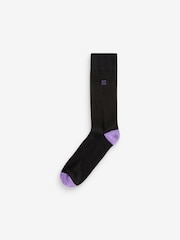 Black Bright Heel 5 Pack Cushioned Sole Comfort Socks - Image 5 of 9