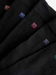 Black Bright Heel 5 Pack Cushioned Sole Comfort Socks - Image 8 of 9