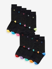 Bright Heel 10 Pack Cushioned Sole Comfort Socks - Image 1 of 15