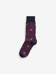 Blue Animal Stripe Striped Pattern Socks 5 Pack - Image 6 of 8