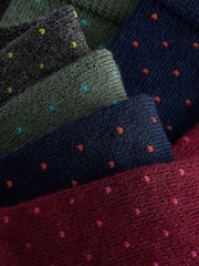 Rich Colour Spot Pattern Modal Signature Socks 4 Pack - Image 6 of 7
