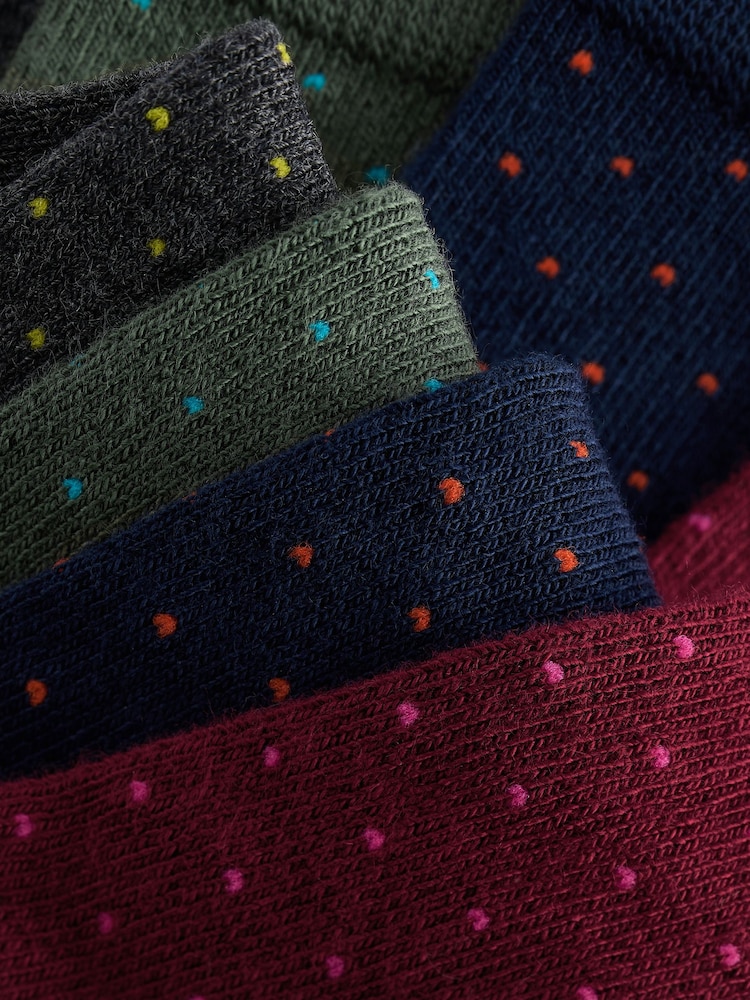 Rich Colour Spot Pattern Modal Signature Socks 4 Pack - Image 7 of 7 Rich Colour Spot Pattern Modal Signature Socks 4 Pack - Image 7 of 7