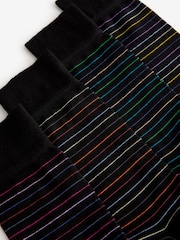 Black Colour Pop Stripe Pattern Modal Signature Socks 4 Pack - Image 3 of 4