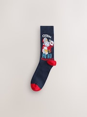 Red/Black Christmas Pattern Socks 2 Pack - Image 4 of 5