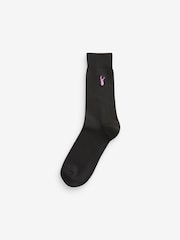 Black 8 Pack Multi Stag Lasting Fresh Embroidered Socks - Image 7 of 10