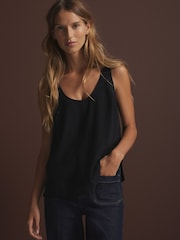Black Sleeveless Scoop Cami Top - Image 1 of 8