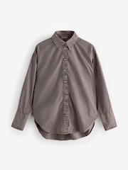 Mink Brown Washed Oversized Shirt - Image 7 of 8