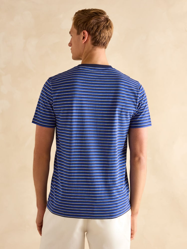 Joules Everyday Blue Stripe Crew Neck T-Shirt - Image 2 of 6
